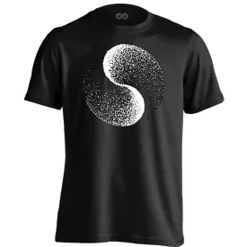   Yin Yang "csillám" férfi póló ezoterikus (fekete)