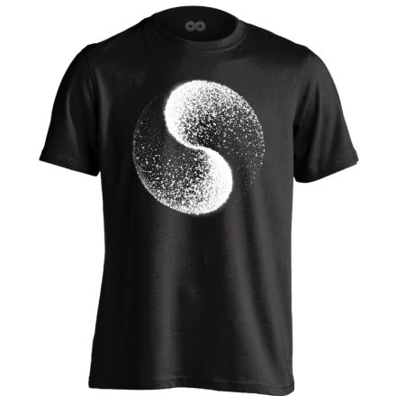 Yin Yang "csillám" férfi póló ezoterikus (fekete)