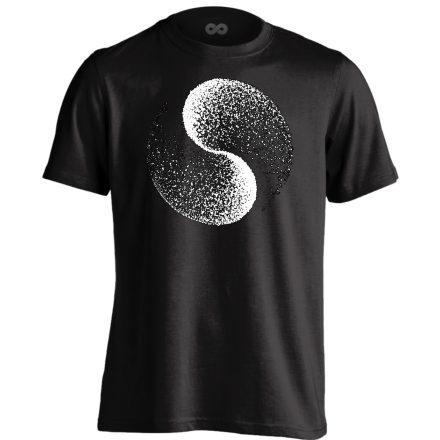 Yin Yang "csillám" férfi póló ezoterikus (fekete)