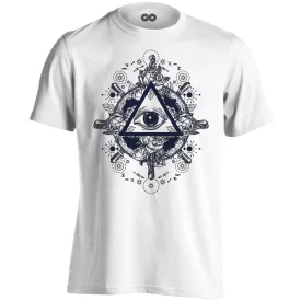 Szem "rózsák" férfi póló ezoterikus (fehér)