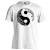 Yin Yang "virágos" férfi póló ezoterikus (fehér)