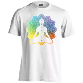   Csakra "spektrum" férfi póló ezoterikus (fehér)