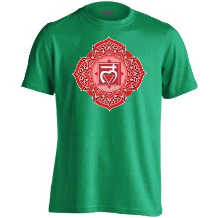 Muladhara "szirmok" férfi póló ezoterikus (zöld)
