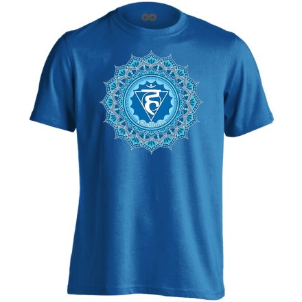 Vishuddha "szirmok" férfi póló ezoterikus (kék)