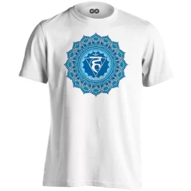  Vishuddha "szirmok" férfi póló ezoterikus (fehér)