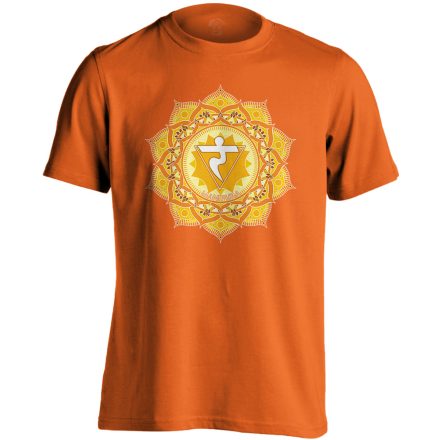 Manipura "szirmok" férfi póló ezoterikus (narancssárga)