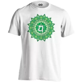   Anahata "szirmok" férfi póló ezoterikus (fehér)