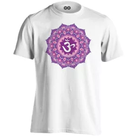   Sahasrara "szirmok" férfi póló ezoterikus (fehér)