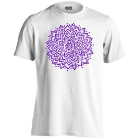   Sahasrara "hímzés" férfi póló ezoterikus (fehér)