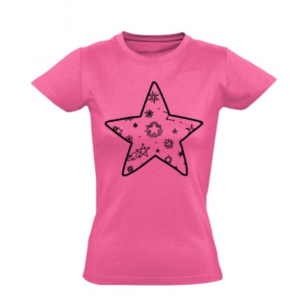 Csillagok összeállása női póló (rózsaszín)