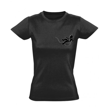 Lebegő asztronauta női póló (fekete)