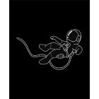 Lebegő asztronauta női póló (fekete)