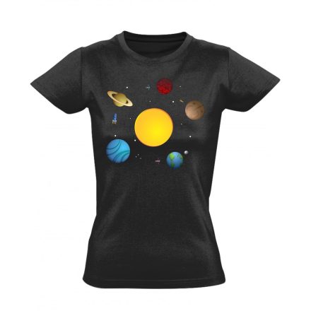 Csillagászati kalandok női póló (fekete)