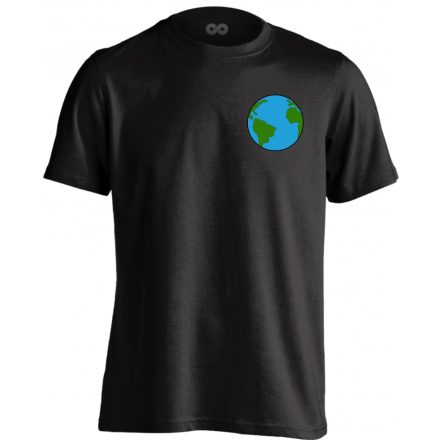 Föld, az otthonunk férfi póló (fekete)
