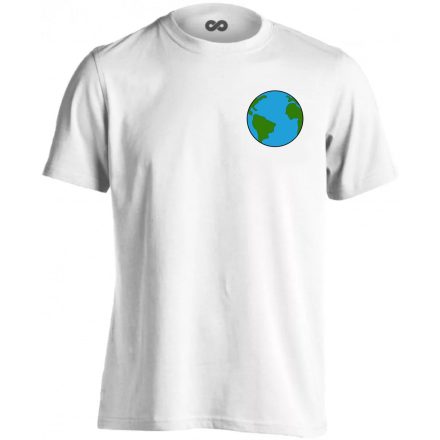 Föld, az otthonunk férfi póló (fehér)
