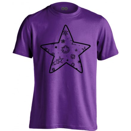 Csillagok összeállása férfi póló (lila)