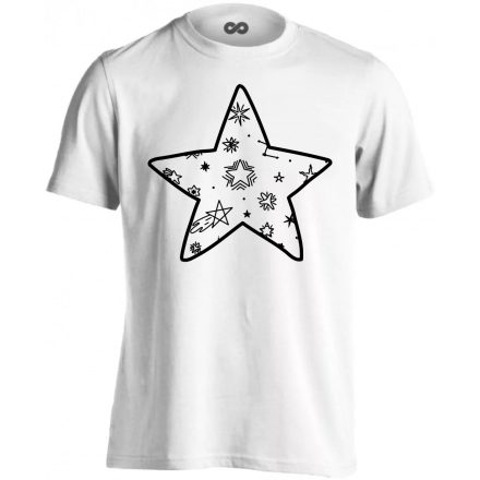 Csillagok összeállása férfi póló (fehér)