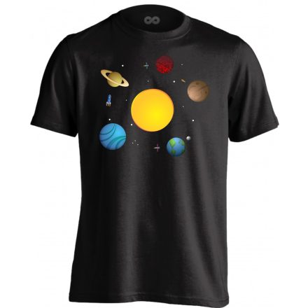 Csillagászati kalandok férfi póló (fekete)