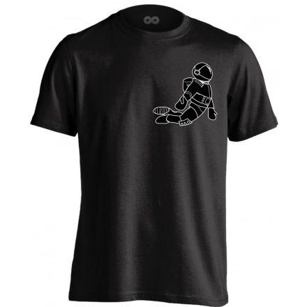 Úszkáló asztronauta férfi póló (fekete)