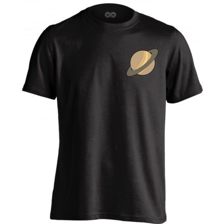 Szaturnusz felfedezése férfi póló (fekete)