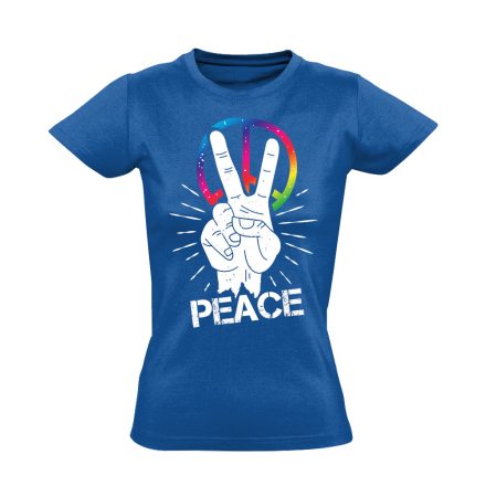 Béke női póló (kék)