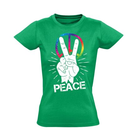 Béke női póló (zöld)