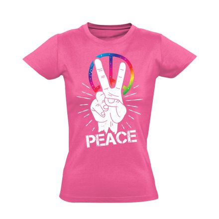 Béke női póló (rózsaszín)