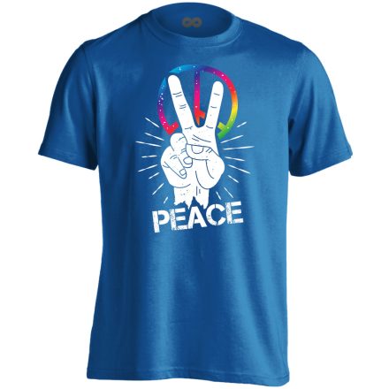 Béke férfi póló (kék)