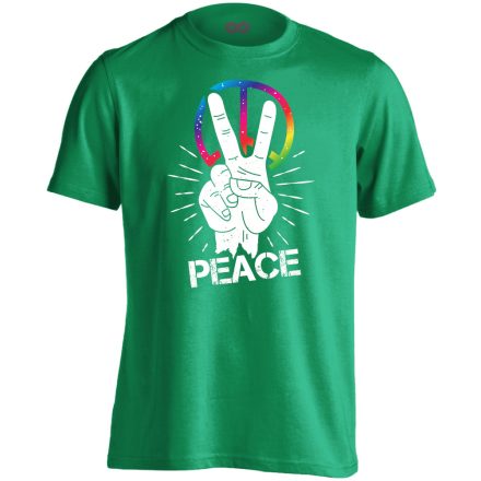 Béke férfi póló (zöld)