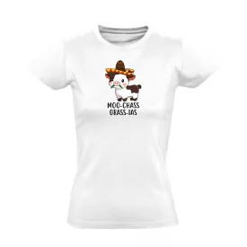 Moo-chas Grass-ias cool női póló (fehér)