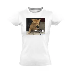 Would meme cool  női póló (fehér)