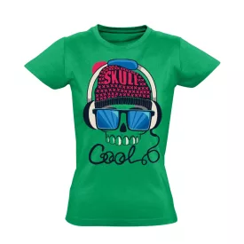 Koponya "cool" női póló (zöld)