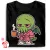 Ébredező Cthulhu cool női póló (fekete)