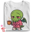 Ébredező Cthulhu cool női póló (fehér)