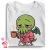 Ébredező Cthulhu cool női póló (fehér)