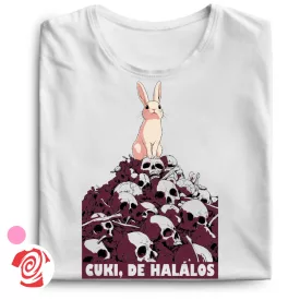 Cuki de halálos cool női póló (fehér)