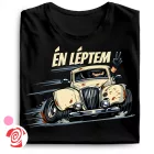 Én léptem cool női póló (fekete)