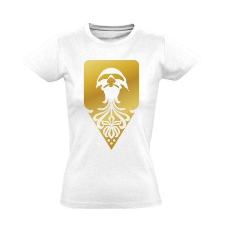Absztrakt "aranyszakáll" női póló (fehér)