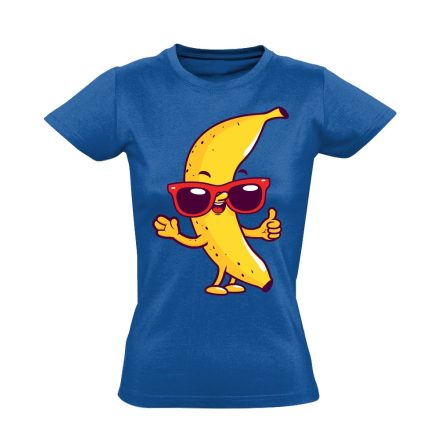 Cartoon "banán" női póló (kék)