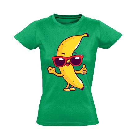 Cartoon "banán" női póló (zöld)