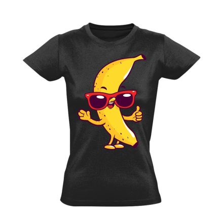 Cartoon "banán" női póló (fekete)