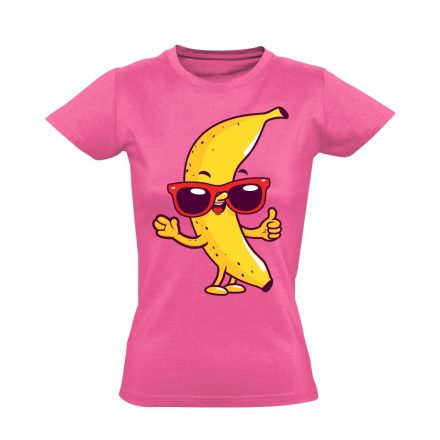Cartoon "banán" női póló (rózsaszín)
