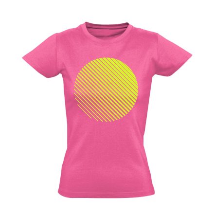 Absztrakt "naphold" női póló (rózsaszín)