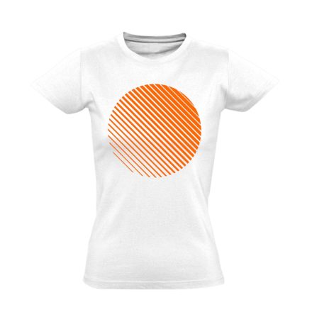Absztrakt "naphold" női póló (fehér)