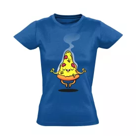 Cartoon "pizza" női póló (kék)