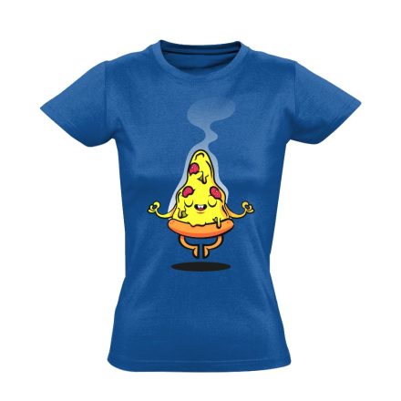 Cartoon "pizza" női póló (kék)