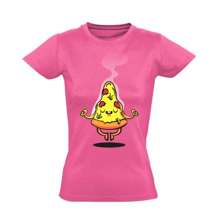 Cartoon "pizza" női póló (rózsaszín)
