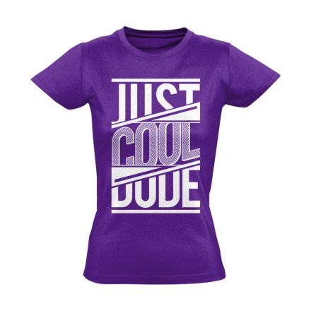 Felirat "cool dude" női póló (lila)