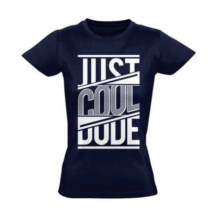 Felirat "cool dude" női póló (tengerészkék)