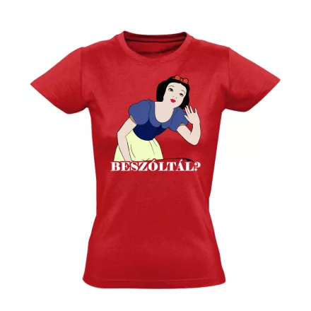 Beszóltál? cool női póló (piros)